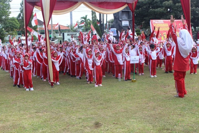 TK Aisyiyah 1 Kota Probolinggo Ramaikan Kegiatan Potret Ekspresi Merdeka