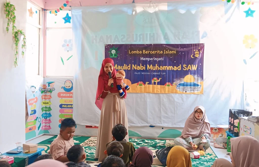 PAUD Aisyiyah Turi Semarakkan Maulid Nabi dengan Lomba Bercerita