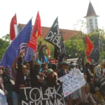 Forum Masyarakat Madani Maritim Gelar Aksi Tolak PSN Surabaya Waterfront Land