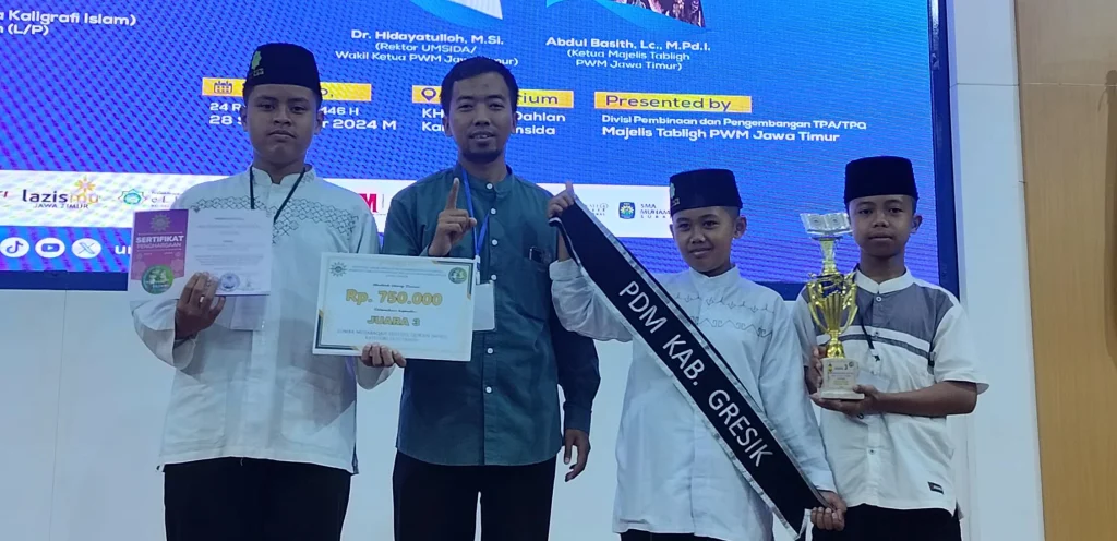 Wakili PDM Gresik, Ponpes Ulul Albab raih juara 3 MHQ PWM Jatim