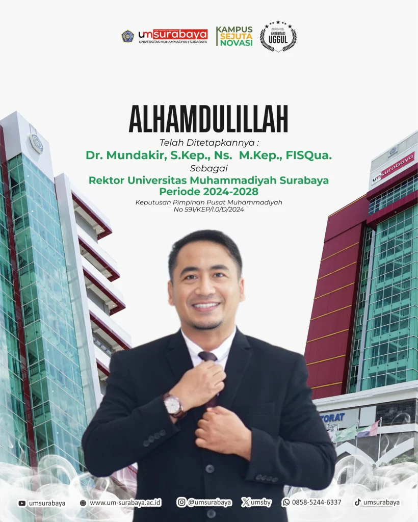 Mundakir Ditetapkan Memimpin UM Surabaya untuk Periode 2024-2028