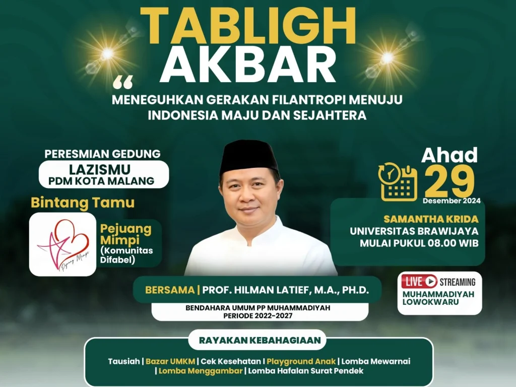 Hadiri dan Meriahkan! Tabligh Akbar ke-5 PDM Kota Malang