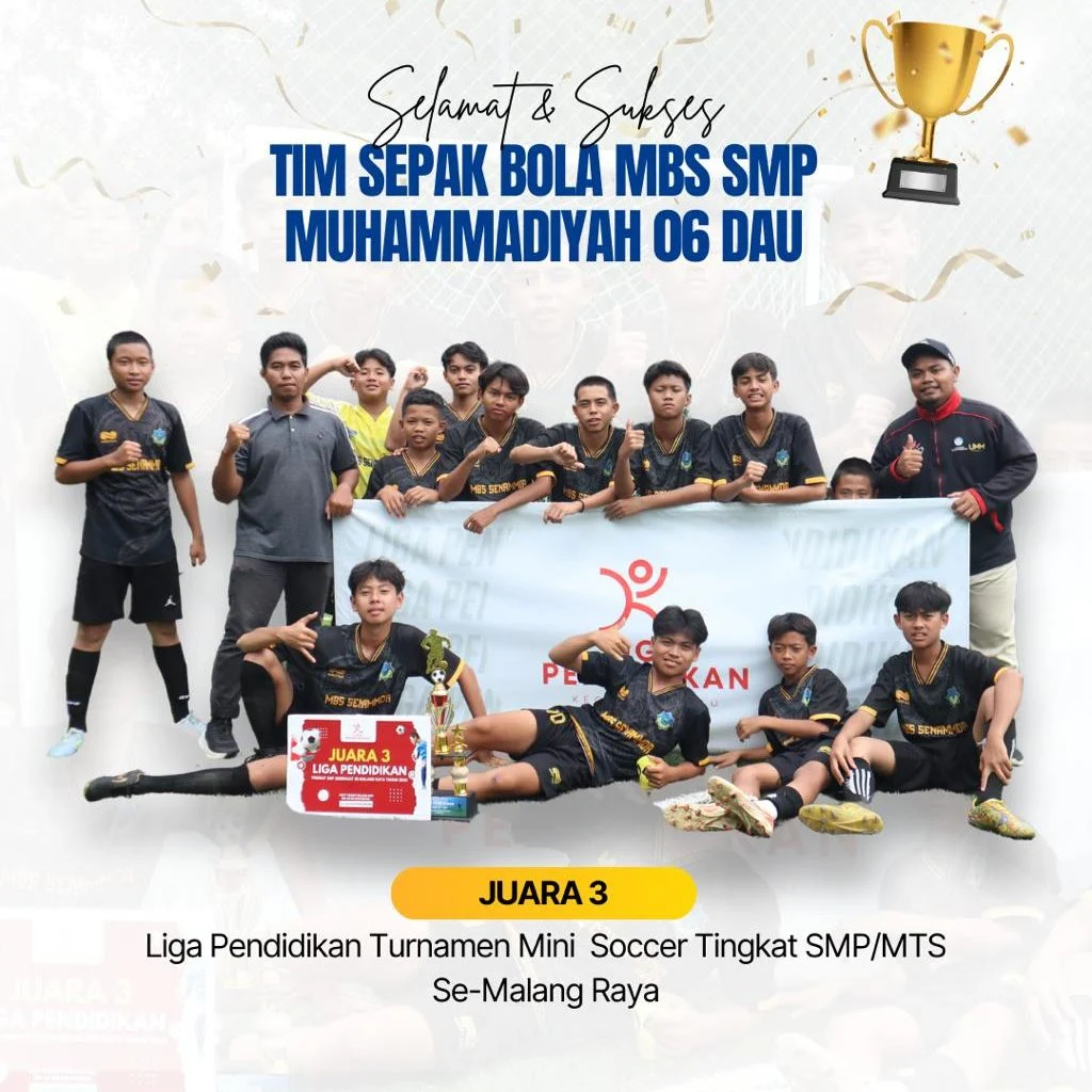 Tim Sepak Bola Senammda Tunjukkan Aksi dan Kekuatan, Raih Juara Tiga di Liga Mini Soccer se-Malang Raya