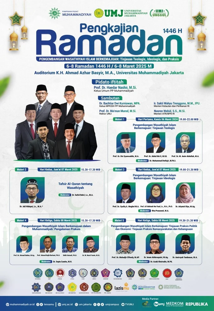 UMJ Gelar Pengkajian Ramadan 1446 H: Meneguhkan Islam Wasathiyah di Era Global