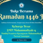 Buka Bersama SMPM Jipat Karangasem Diterpa Hujan, Kebersamaan Tetap Terjalin