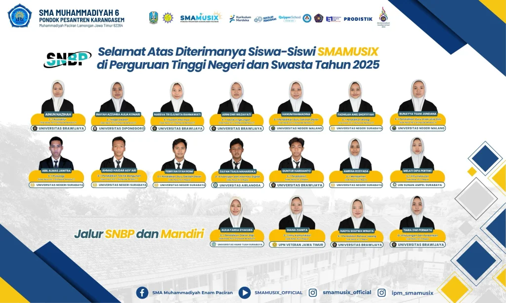 17 Siswa SMAMUSIX Karangasem Lolos di Perguruan Tinggi Jalur SNBP 2025