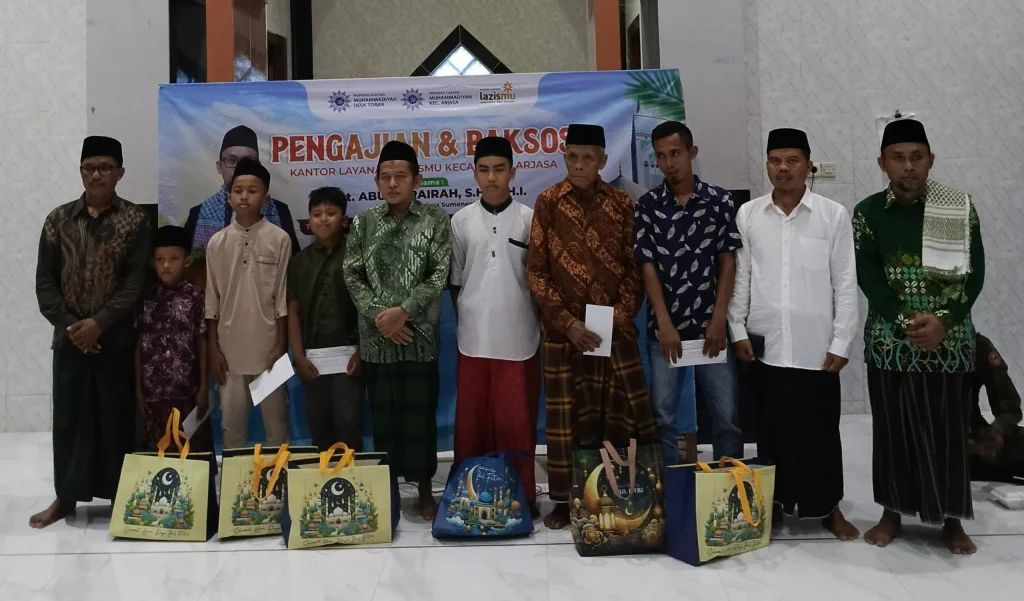 Berkah di Penghujung Akhir Ramadan, Kantor Layanan Lazismu Cabang Arjasa Gelar Bakti Sosial