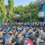 Siswa SMK Muda Genteng Adakan Halalbihalal di Hari Perdana Masuk Sekolah