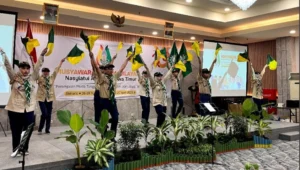 Aksi Memukau Semaphore HW Smamda di Musykerwil I PWNA Jatim
