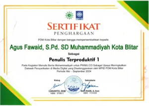 Membanggakan! SD Muhtar Raih Penghargaan Penulis Terproduktif