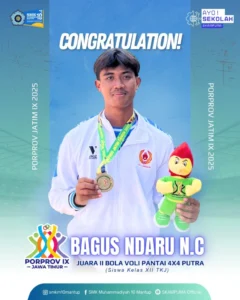 Bangkitkan Semangat Generasi Muda, Siswa SKAMPUMA Raih Juara 2 Voli Pantai 4×4 Putra di Porprov Jatim IX