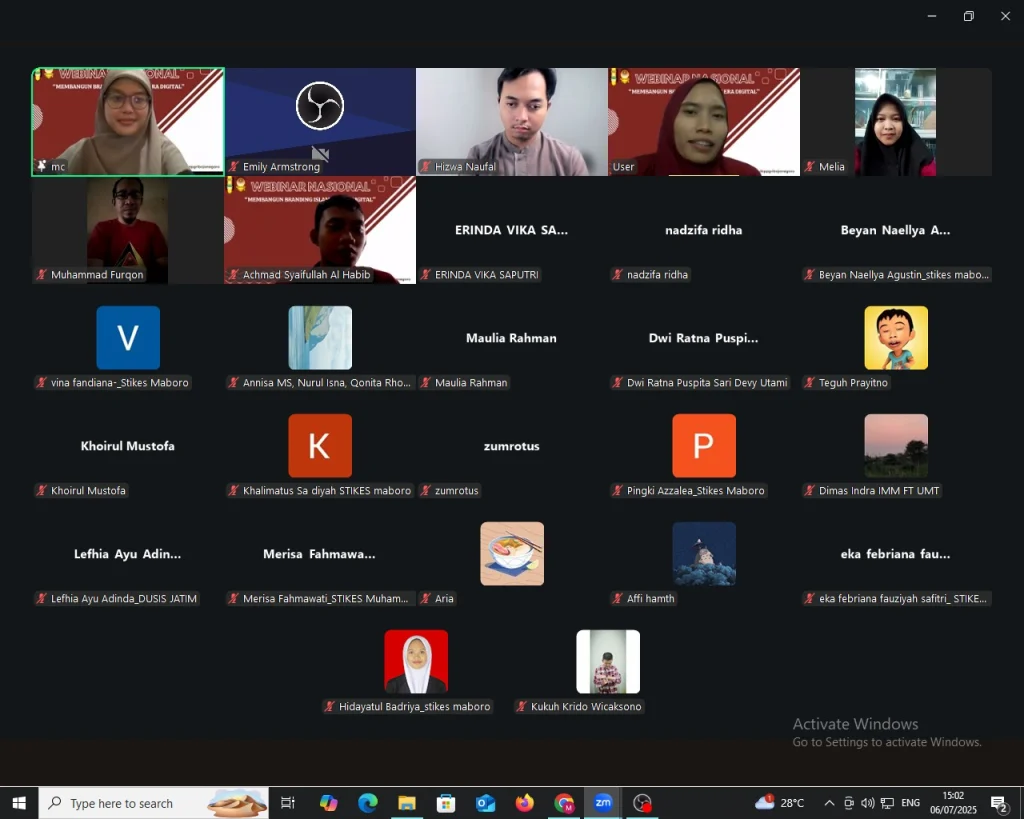 IMM IKIP PGRI Bojonegoro Sukses Gelar Webinar Nasional: Branding Islami di Era Digital