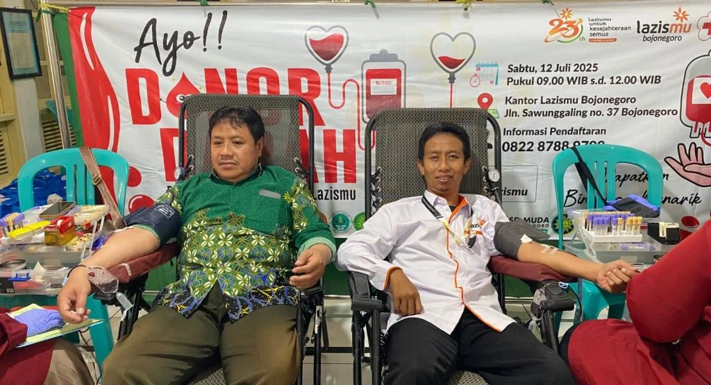 Dalam Rangka Milad Lazismu ke-23 Lazismu Bojonegoro Gandeng PMI adakan Baksos Donor Darah