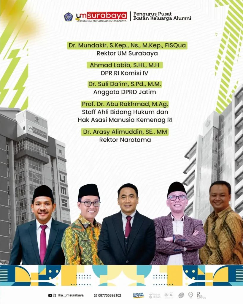 Reuni Akbar dan Pengukuhan Pengurus IKA UM Surabaya Bakal Dihadiri Tokoh Nasional dan Daerah