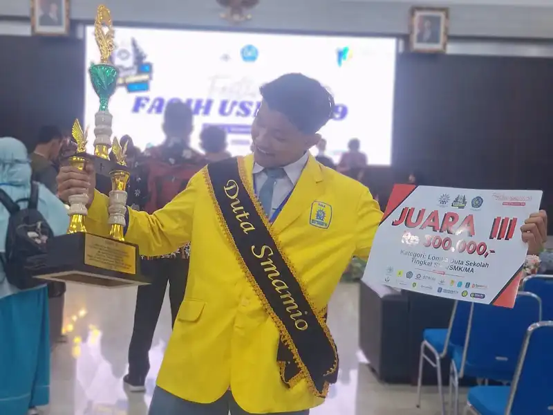Hadapi Rasa Gugup, Dua Siswa Smamio GKB Raih Juara Duta Sekolah
