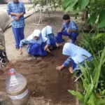 Siswa SMP Muhammadiyah 1 Blitar Belajar Ekoteologi lewat Praktik Menanam Kangkung dan Sawi