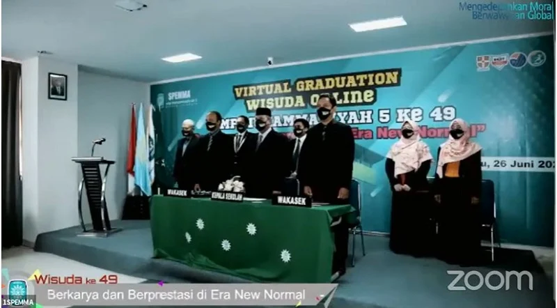 Prof Zainuddin Maliki Hadiri Wisuda Virtual Spemma, Ini Pesannya