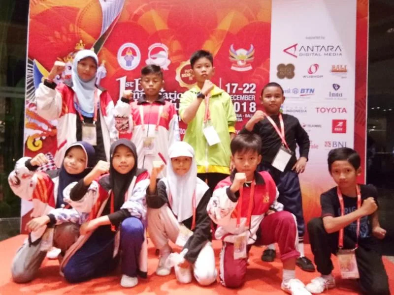 Atlet Cilik Wushu Ini Ikut Bertarung di Kejuaraan Kungfu Internasional Bali