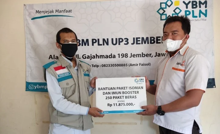 YBM PLN Salurkan 1,25 Ton Beras via Lazismu Lumajang