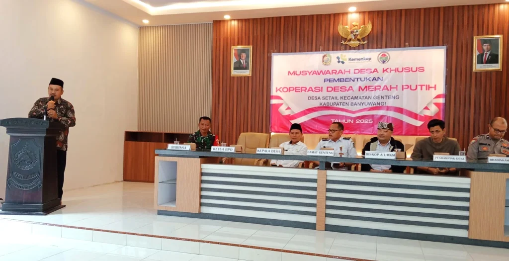 Kontributor PWMU.CO Banyuwangi Pimpin Musdesus KDMP dan PKP Desa Setail