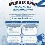 Lomba Menulis Opini Milad Muhammadiyah ke-112