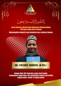 Kabar Duka Alumni IMM UIN Sunan Ampel Surabaya Dr Choirul Mahfud MPdI Telah Berpulang