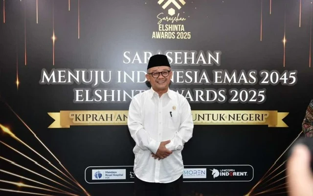 Mendikdasmen Menerima Penghargaan The Visionary and Emerging Leadership di Elshinta Award 2025