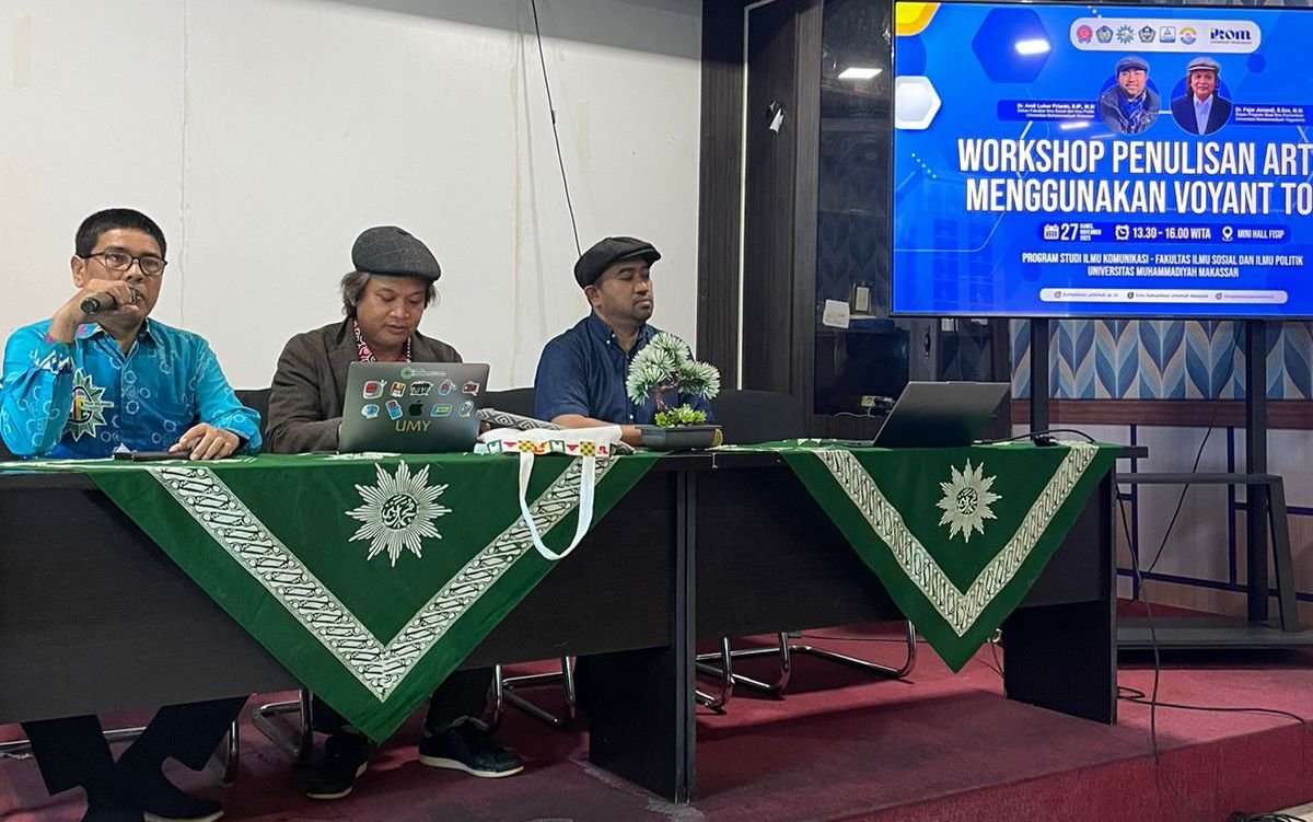 Hadirkan Pakar UMY, FISIP Unismuh Gelar Workshop Penulisan Artikel Ilmiah Berbasis Voyant Tools