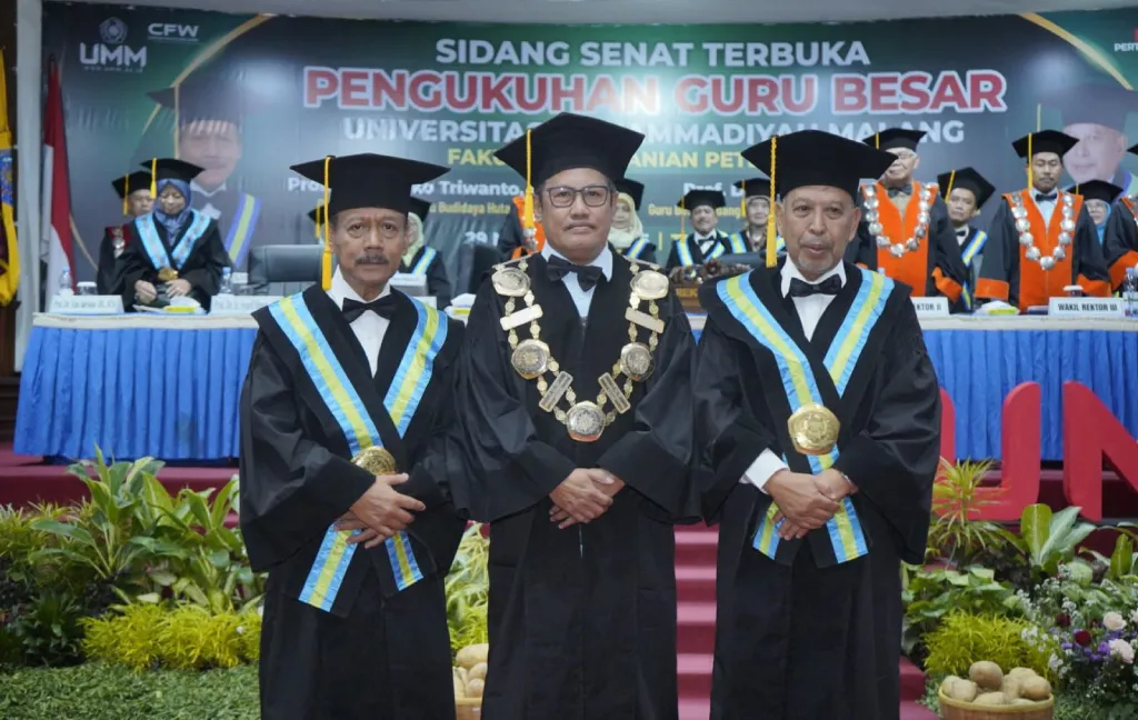 Dua Pakar Ketahanan Pangan Resmi Dikukuhkan sebagai Guru Besar UMM