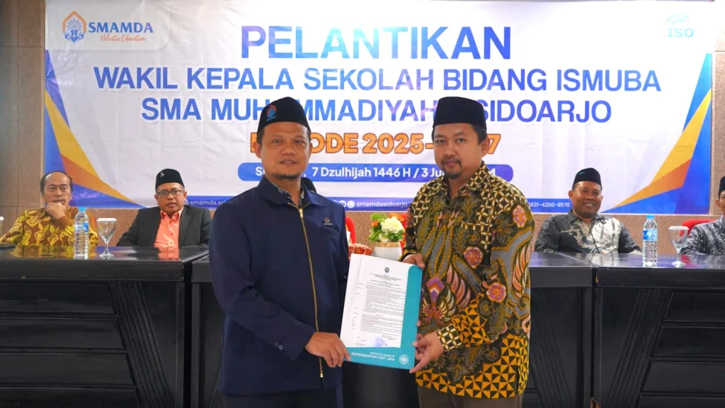 Fuad Syukri Zein Resmi Jabat Wakil Kepala Sekolah Bidang Ismuba di Smamda Sidoarjo