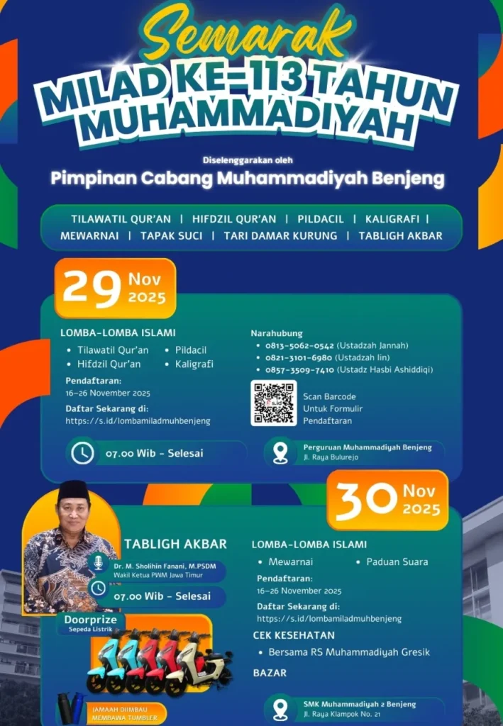 Milad ke-113, PCM Benjeng Siapkan Hadiah Kambing bagi Pelantun Mars Muhammadiyah