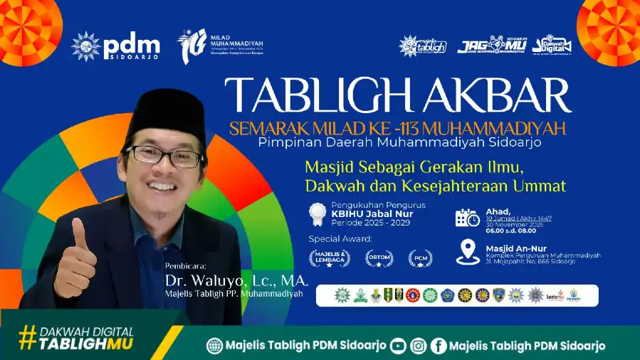 PDM Sidoarjo Akan Gelar Tabligh Akbar Semarak Milad ke-113 Muhammadiyah