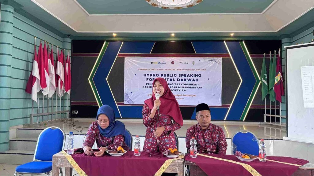 Tim PkM Umla Gelar Pelatihan Hypno Public Speaking untuk Penguatan Dakwah Digital Kader IPM Solokuro
