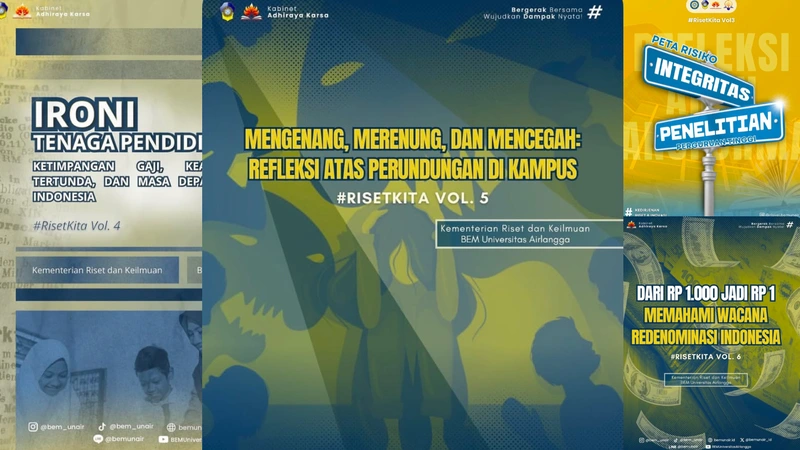 Kementerian Riset dan Keilmuan BEM Unair Konsisten Hadirkan Kajian lewat #RisetKita