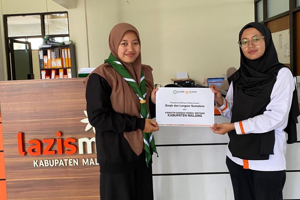 Hizbul Wathan Kwarda Malang Salurkan Donasi Rp 5,6 Juta untuk Korban Banjir Sumatera melalui Lazismu