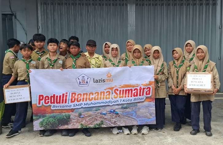 Tumbuhkan Rasa Peduli: Pelajar SMP Muhammadiyah 1 Blitar Bergerak untuk Aceh-Sumut