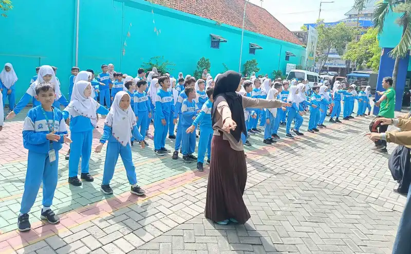 Gerak Bersama, Semangat Kembali: Ini Keseruan Senam Ceria Siswa SD Mumtaz
