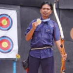 Guru Smamdela Raih Medali Emas di Bupati Gresik Invitational Archery Competition 2025