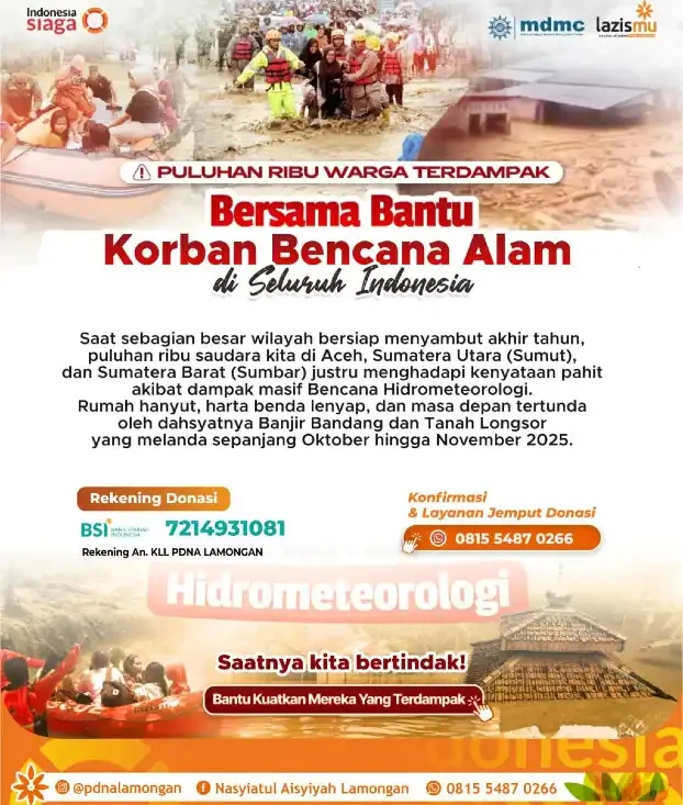 Melalui KLL, PDNA Lamongan Galang Dana untuk Korban Bencana Indonesia