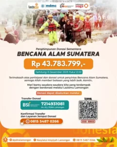 Masih Dibuka! Donasi untuk Bencana Sumatera dari KLL PDNA Lamongan Tembus Rp 43 Juta