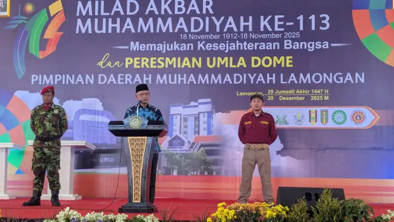 Milad ke-113 Muhammadiyah di Lamongan, Haedar Nashir: Bantu Korban Bencana Tanpa Menunggu Status