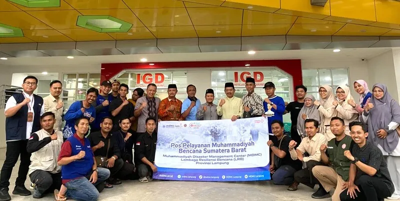 Bantu Korban Banjir Bandang, PWM Lampung Kirim 15 Relawan MDMC ke Sumatera Barat