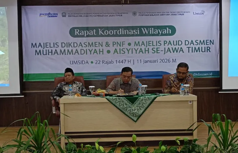 Dirjen PAUD Paparkan Arah Kebijakan Pendidikan Nasional 2026 di Rakorwil Dikdasmen PNF PWM Jatim