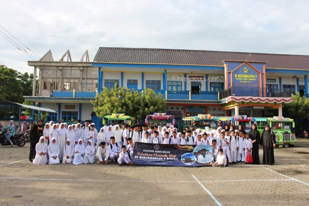 MI Muhammadiyah 4 Brangsi Gelar Pelatihan Manasik Haji di Masjid Ahmad Dahlan Sidayu