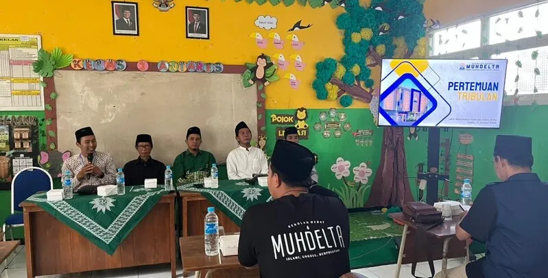 SD Muhdelta Adakan Pertemuan Triwulan Bersama PCM Tulangan, Fokus Perkuat Sinergi dan Evaluasi Program Unggulan
