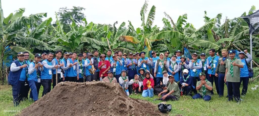 Peserta Pelatihan Jaya Melati 2 Kwarwil Hizbul Wathan Jawa Timur Kunjungi Kebun Pisang Cavendish