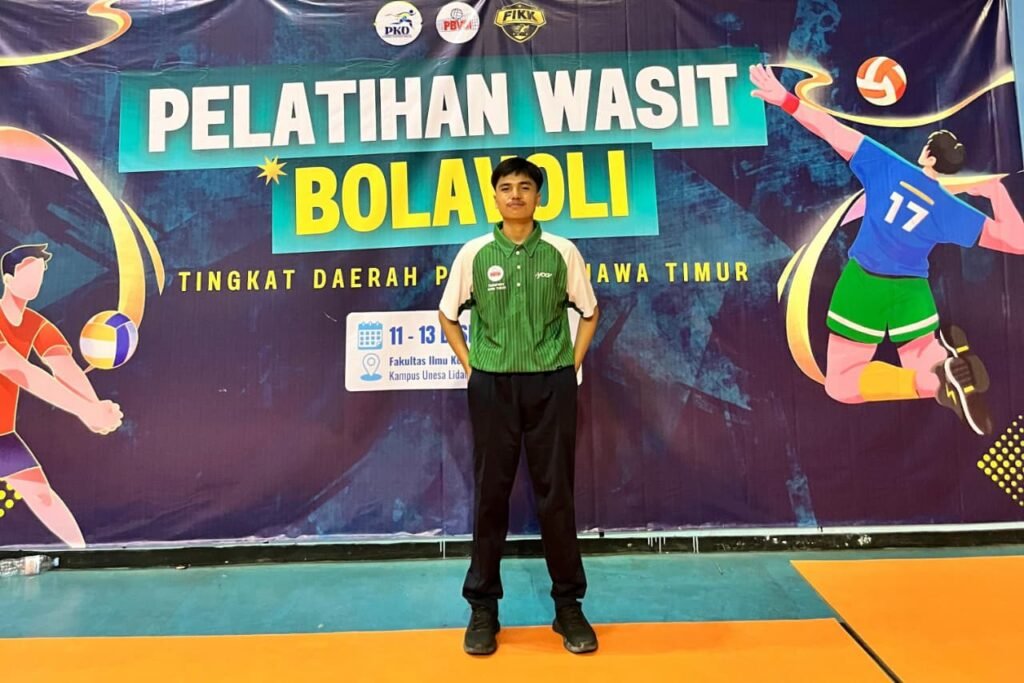 Siswa Smamuga Brian Syahru R, Resmi Menjadi Wasit Voli Jatim
