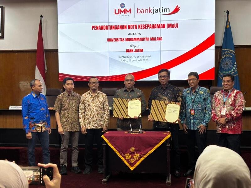 Siap Sinergikan Pendidikan, Riset, hingga Pembangunan Ekonomi Daerah, UMM Taken Kerjasama Dengan Bank Jatim
