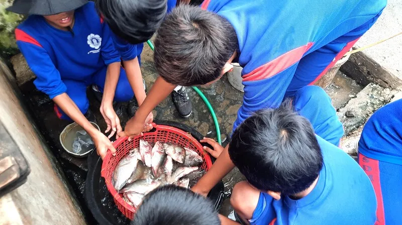 Belajar Kearifan Lokal, Siswa SD Muhammadiyah 4 Zamzam Ikuti Kegiatan PengalamanMu di Kampung Ikan Asap