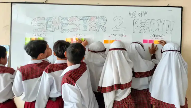 Keseruan Back to School SD Muhammadiyah GKB 2 Gresik dengan Refleksi Diri dan Eksperimen Sains